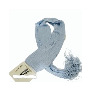 Unisex Headwrap Sash Halter Scarf  Belt Metallic Silver Periwinkle Blue Fringed